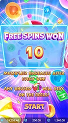 Candy Superwin · Membaca teks petunjuk dan mengoperasikan tombol putar.